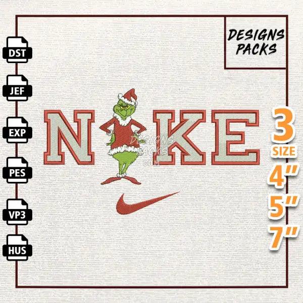 Swoosh Christmas Embroidery Design