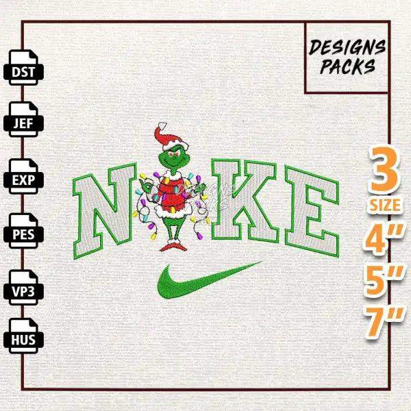Swoosh Christmas Embroidery Design
