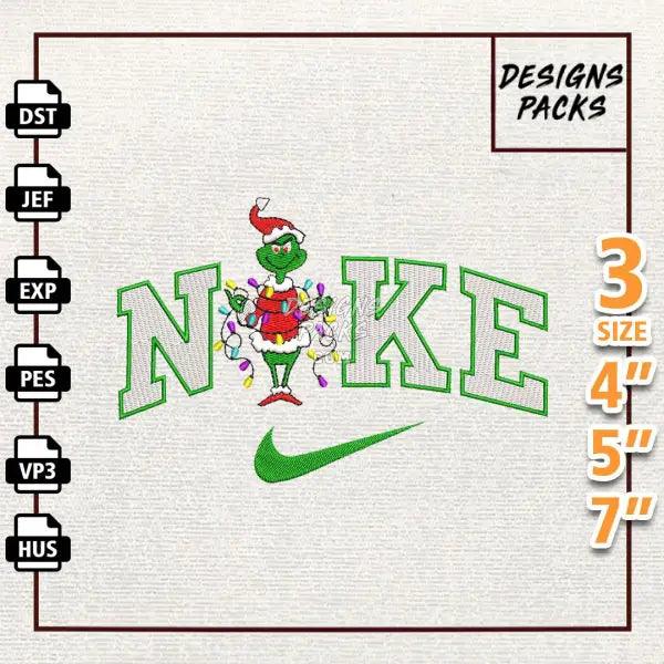 Swoosh Christmas Embroidery Design