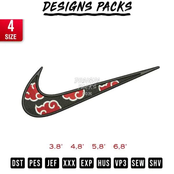 Swoosh Cloud Embroidery Design 