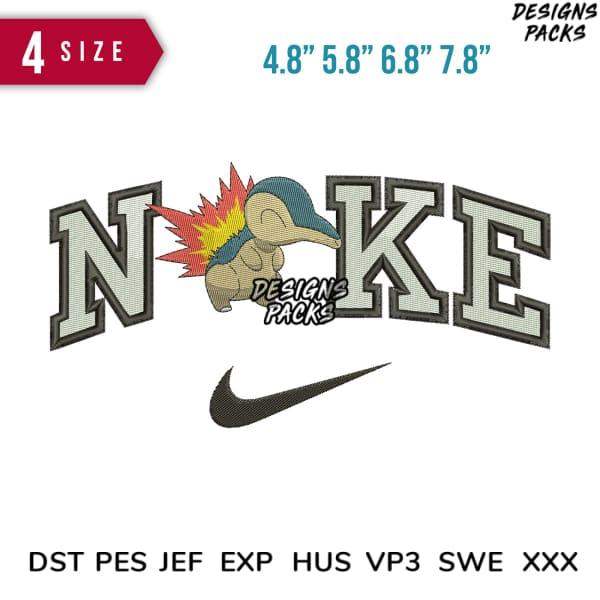 NOKE embroidery design with cartoon character, 4 sizes, DST PES JEF formats, print-ready for apparel