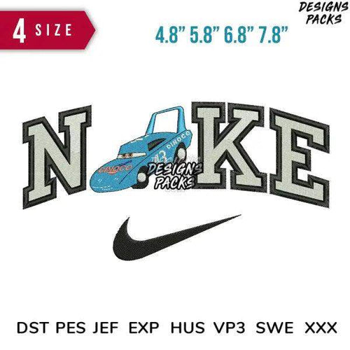 Swoosh Dinoco Car B Embroidery Design 4.8