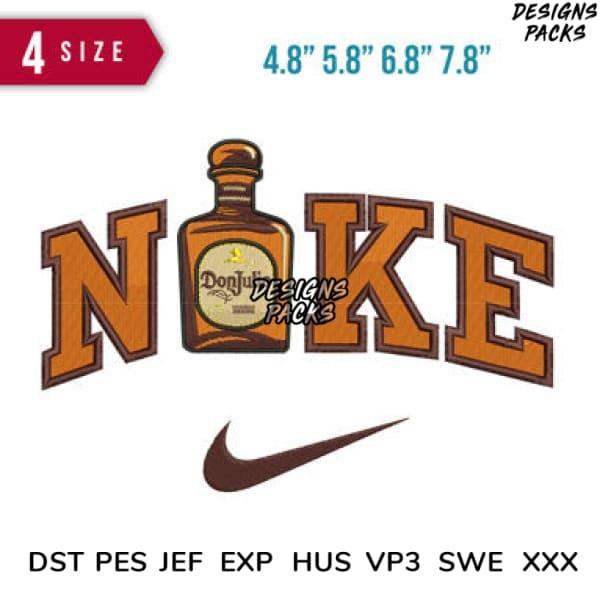 Nuke Don Julio bottle design with Nike swoosh, available in multiple sizes and embroidery formats