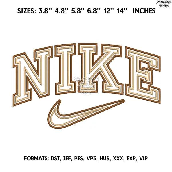 Nike Double Outline Embroidery design file pes.  Anime embroidery design., Nike Logo