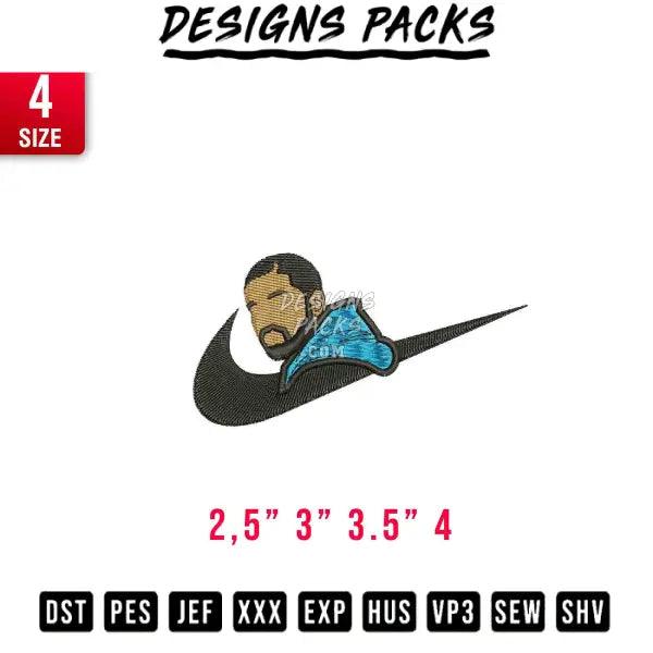 Swoosh Drake Embroidery Design 