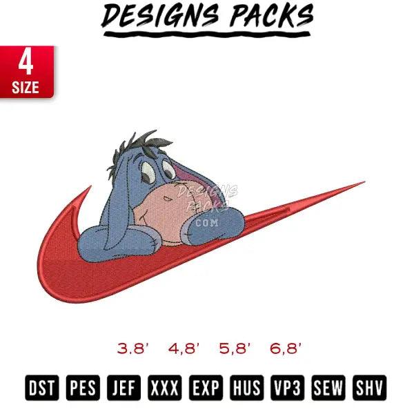 swoosh Eeyore peep Embroidery Design 