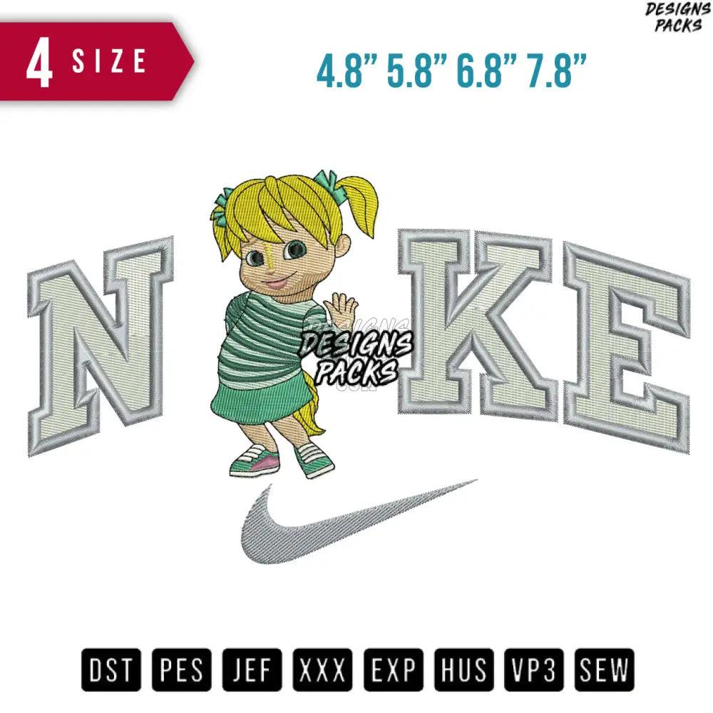 Swoosh Eleanor Cartoon Embroidery Design