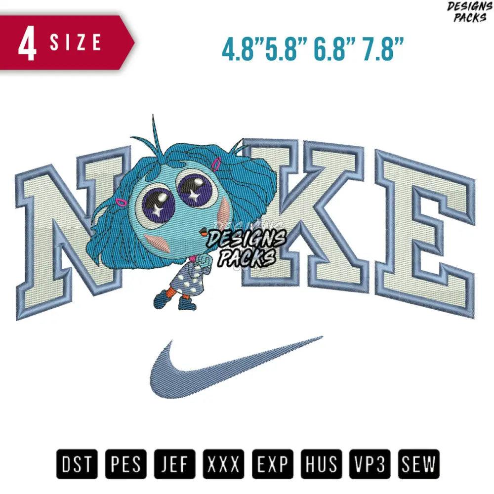 Swoosh Envy Inside Out Embroidery Design