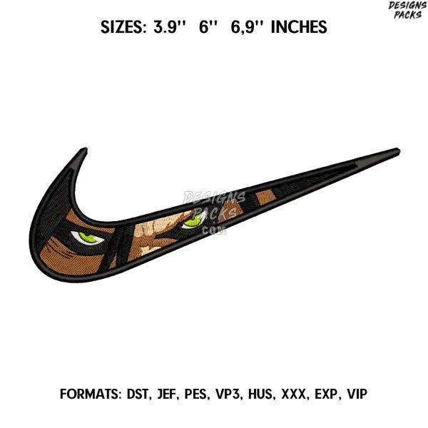 Nike Eren Embroidery design file pes. Anime Attack On Titan  embroidery design. Machine embroidery, Swoosh embroidery