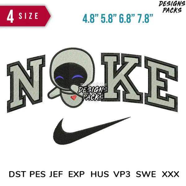 Swoosh eve love Embroidery Design 4.8" 5.8" 6.8" 7.8"
