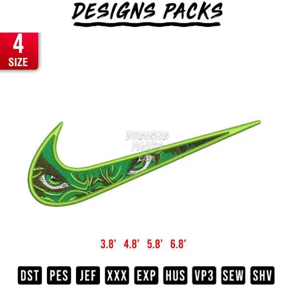 Swoosh eye Hulk Embroidery Design 