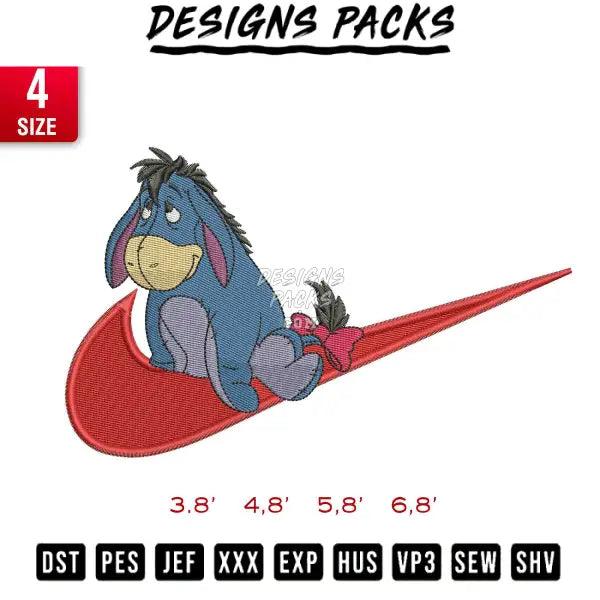 swoosh eyore Embroidery Design 