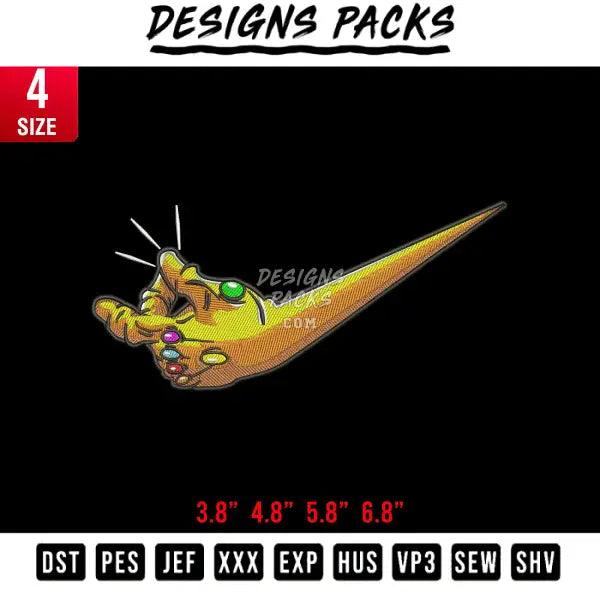 Swoosh Finger embroidery Embroidery Design 