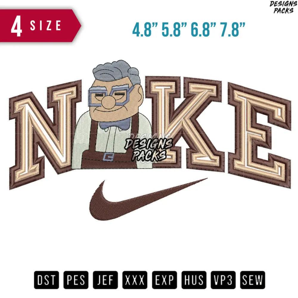 Swoosh Fredricksen Embroidery Design