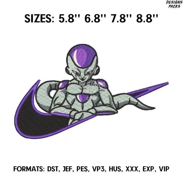 Nike Freeza Embroidery Design File, Dragon Ball Anime Embroidery Design, Anime Pes Design Brother, Freeza Anime Design