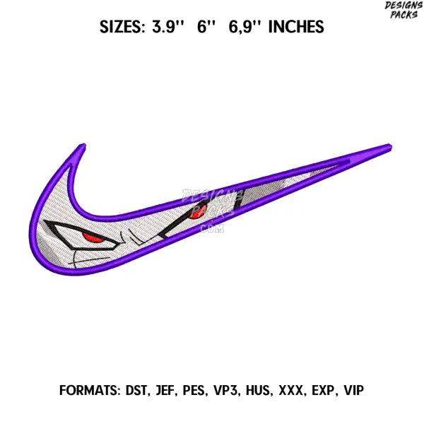 Nike Frieza Embroidery design file pes. Anime Dragon Ball embroidery design. Machine embroidery, Swoosh embroidery