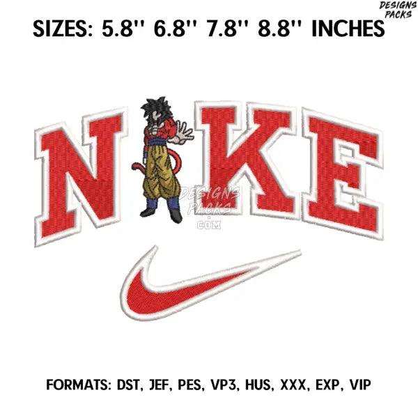 Nike Goku Embroidery Design File, Dragon Ball Anime Embroidery Design, Anime Pes Design Brother, Machine embroidery file