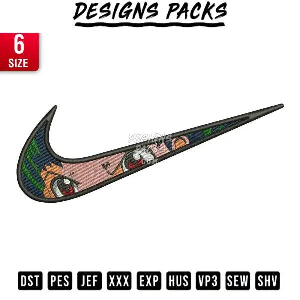 Swoosh Gon freeze Embroidery Design 
