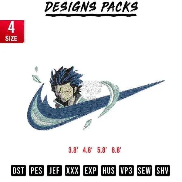 Swoosh Grey Fullbuster Embroidery Design 