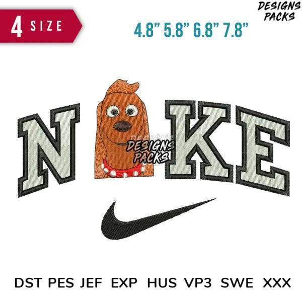 Swoosh Grinch Dog Embroidery Design 4.8" 5.8" 6.8" 7.8"
