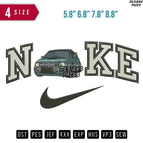 Swoosh hella Car Embroidery Design