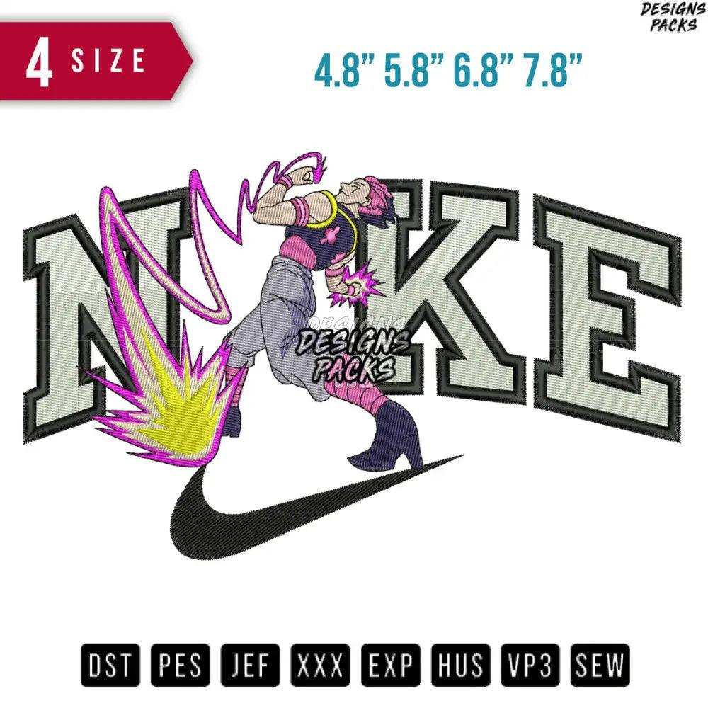 Swoosh Hisoka Morow Attack Embroidery Design