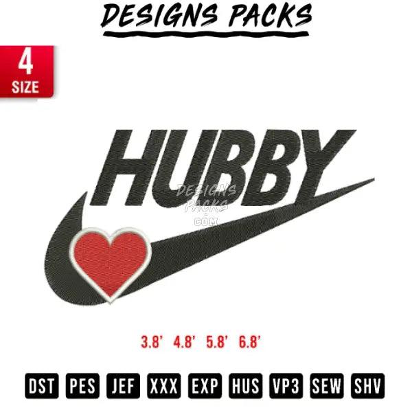 Swoosh Hubby Embroidery Design 