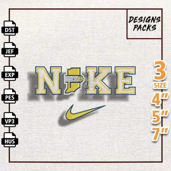 Swoosh Indiana Pacers Embroidery Design