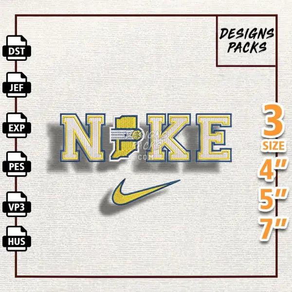 Swoosh Indiana Pacers Embroidery Design