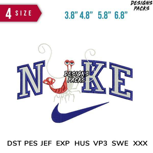 Swoosh Jacques Stickdatei 3.8" 4.8" 5.8" 6.8"