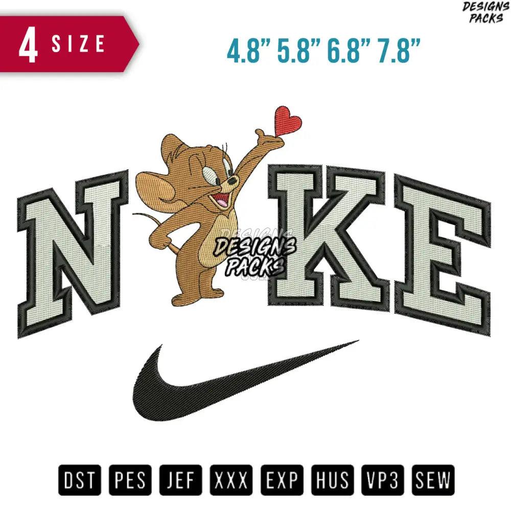 Swoosh Jerry Love Embroidery Design