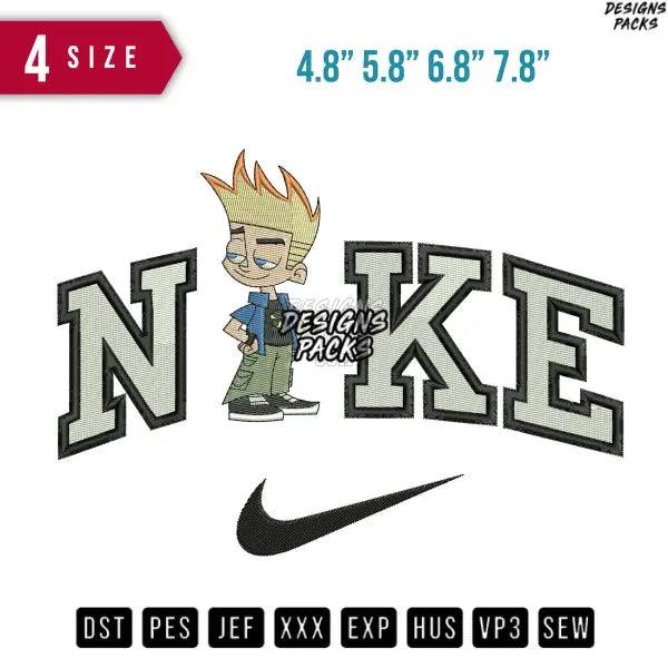 Swoosh Johnny Test Embroidery Design