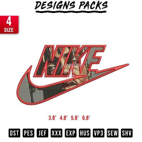 Swoosh Juice Wrld Embroidery Design 3.8"   4.8"   5.8"   6.8"