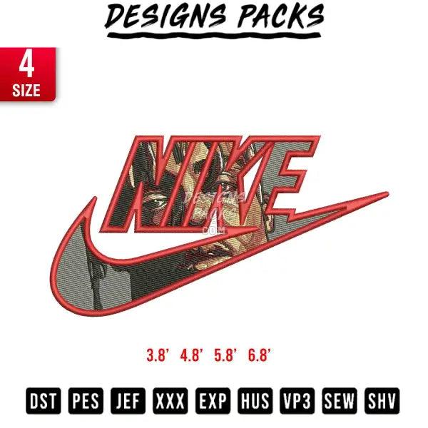Swoosh Juice Wrld Embroidery Design 3.8"   4.8"   5.8"   6.8"