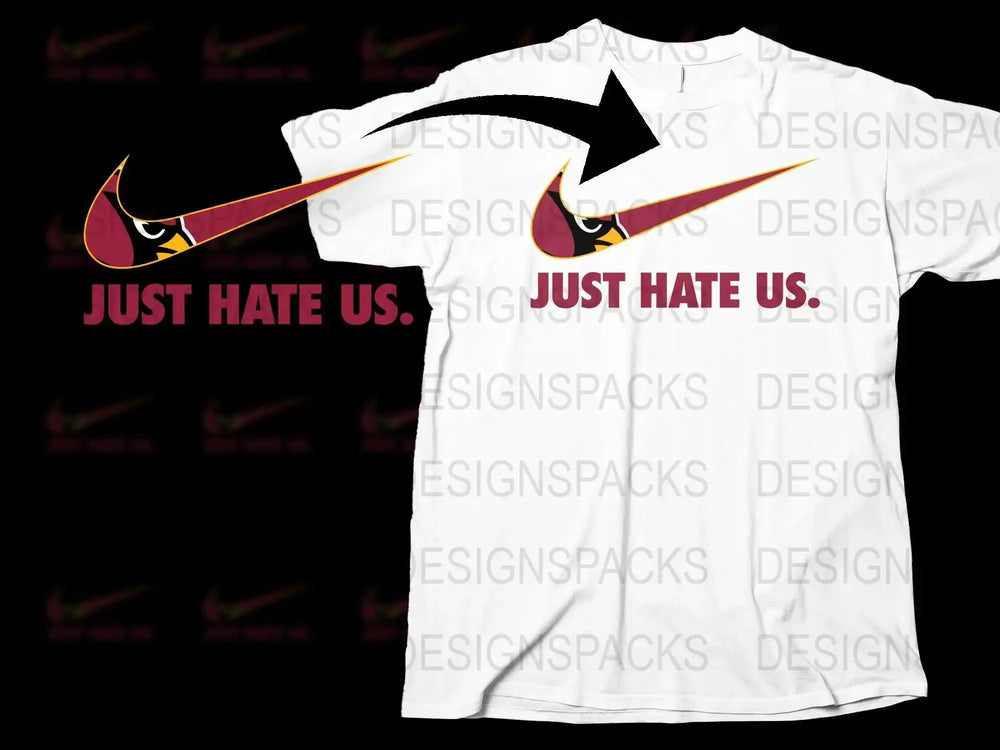 Swoosh Just Hate Arizona Cardinals Png Digital Download