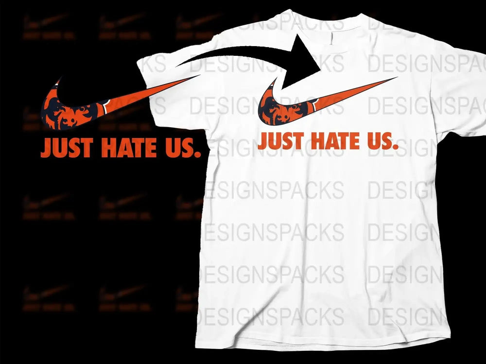 Swoosh Just Hate Chicago Bears Png Digital Download