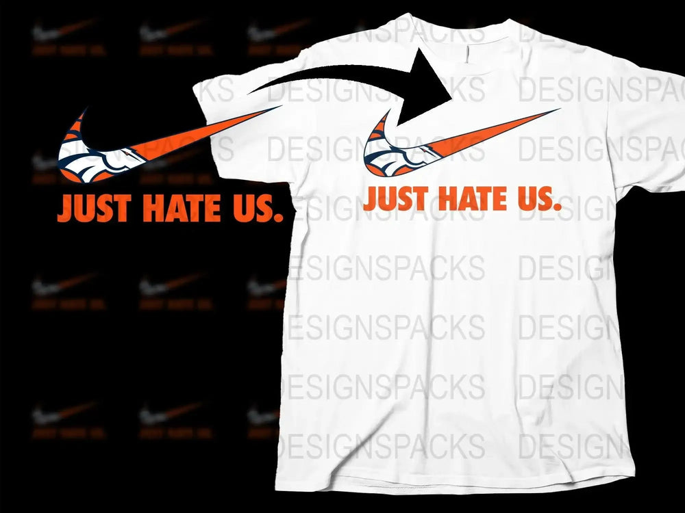 Swoosh Just Hate Denver Broncos Png Digital Download