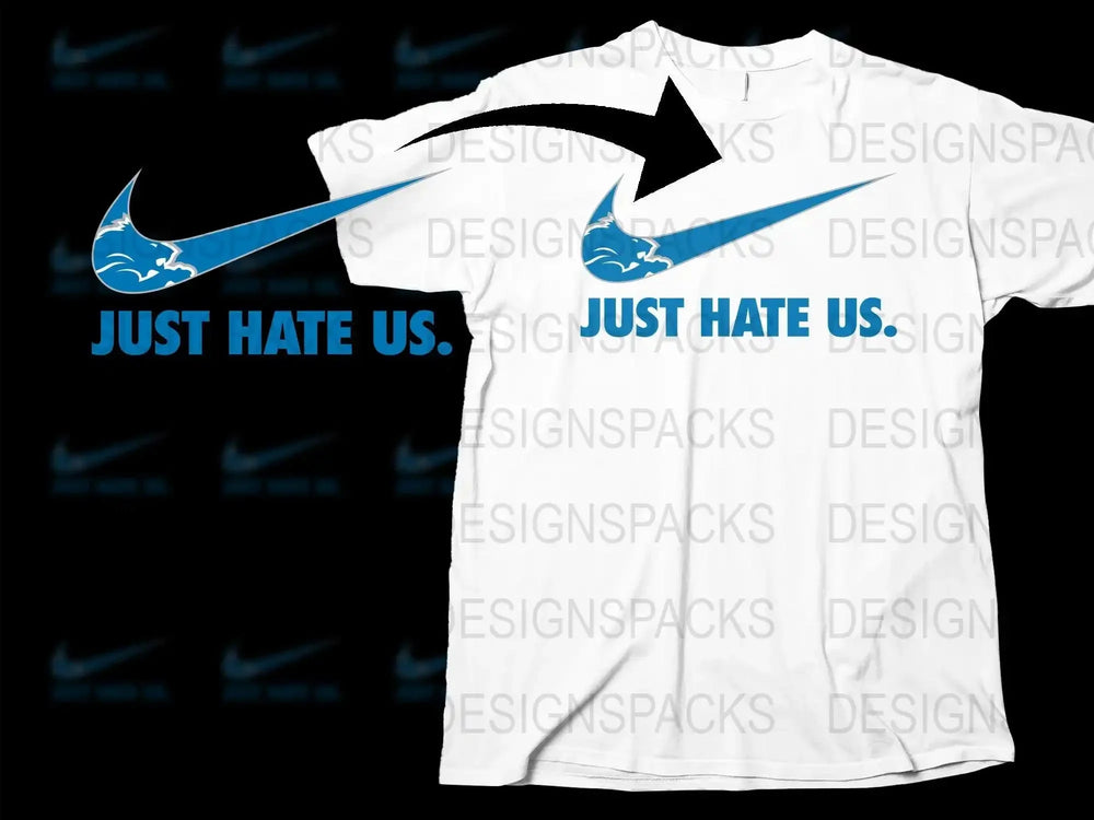 Swoosh Just Hate Detroit Lions Png Digital Download