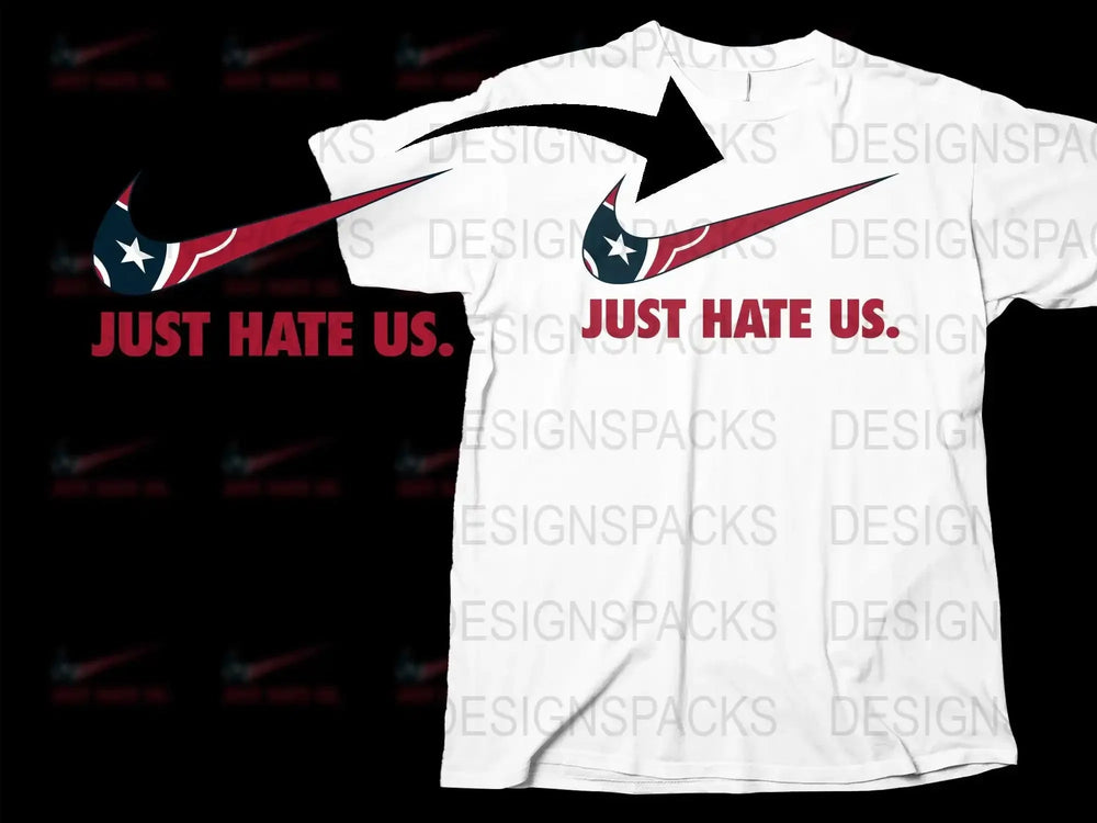 Swoosh Just Hate Houston Texans Png Digital Download