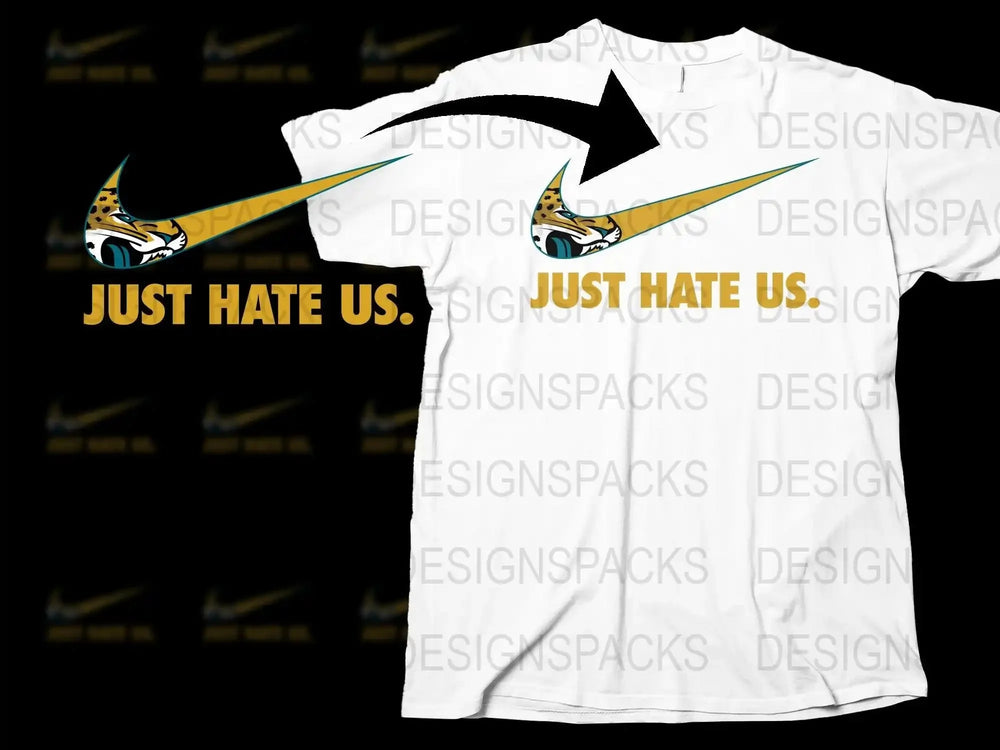 Swoosh Just Hate Jacksonville Jaguars Png Digital Download