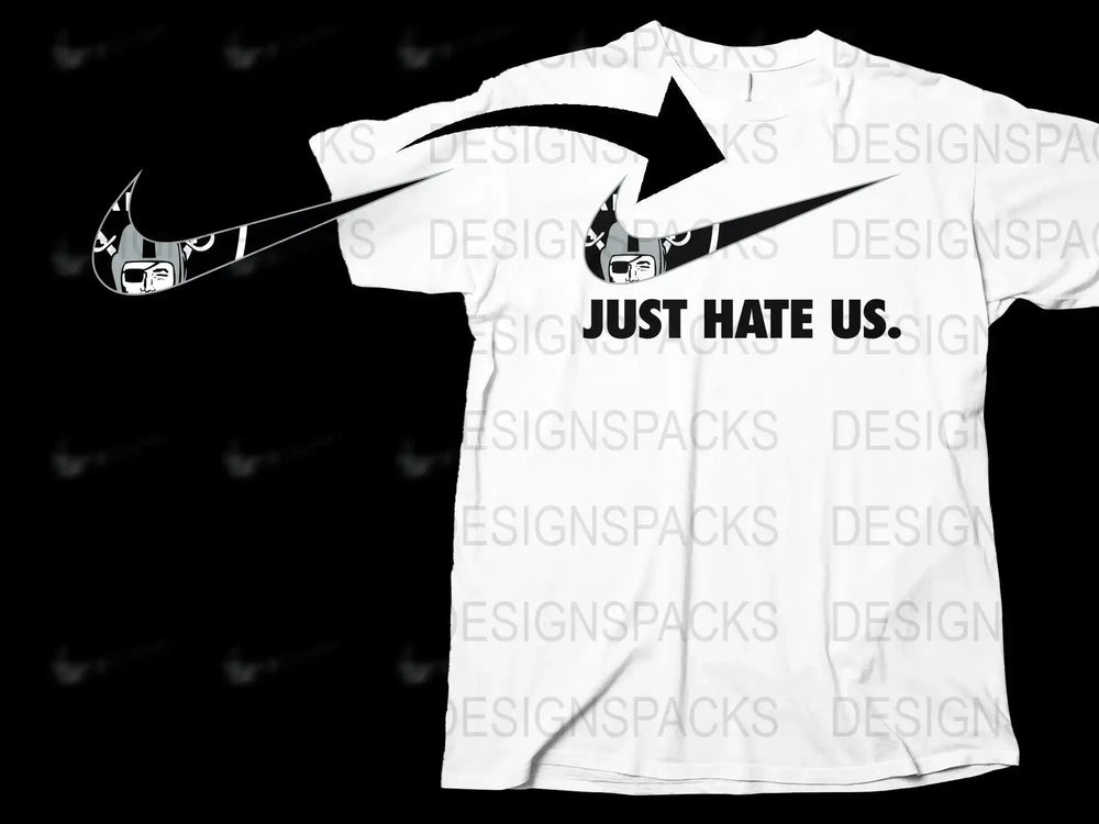 Swoosh Just Hate Las Vegas Raiders Png Digital Download