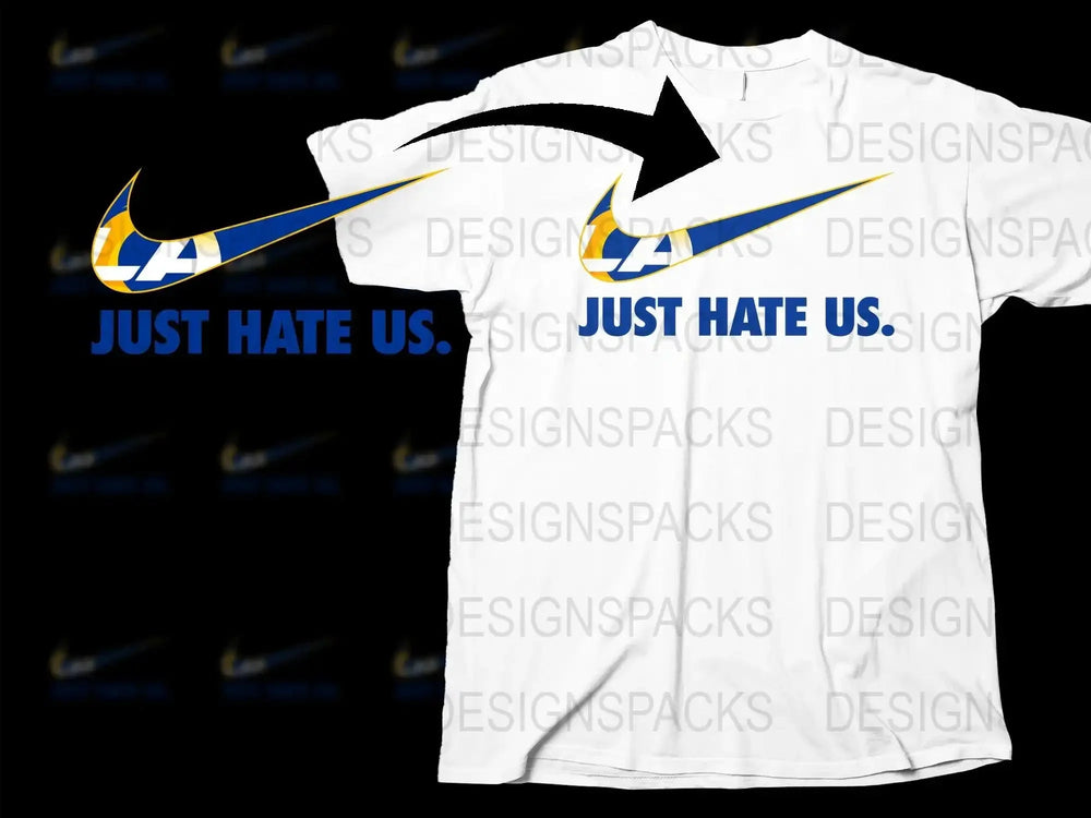 Swoosh Just Hate Los Angeles Rams Png Digital Download