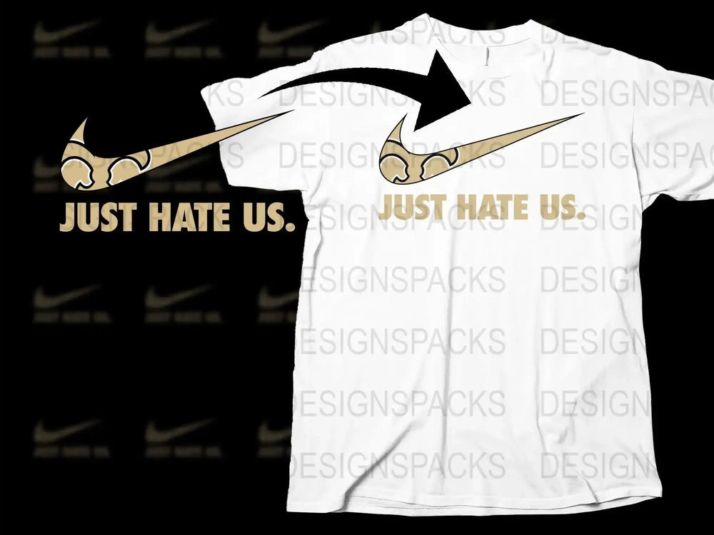 Swoosh Just Hate New Orleans Saints Png Digital Download