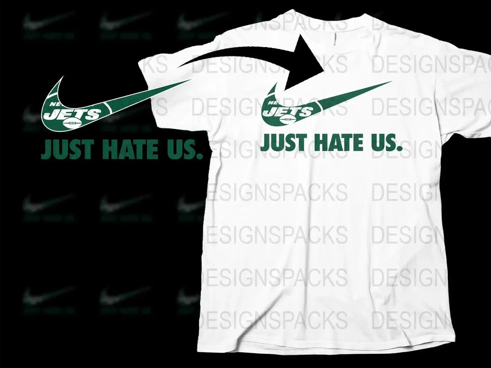 Swoosh Just Hate New York Jets Png Digital Download
