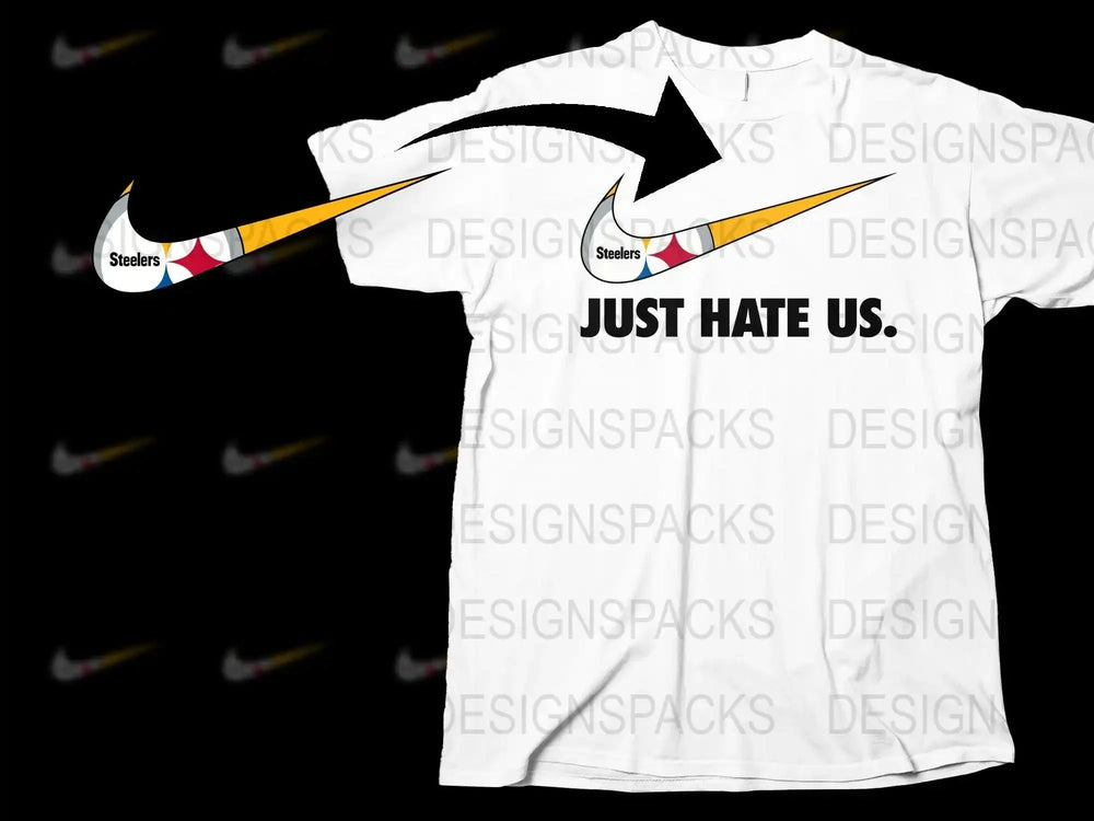Swoosh Just Hate Pittsburgh Steelers Png Digital Download