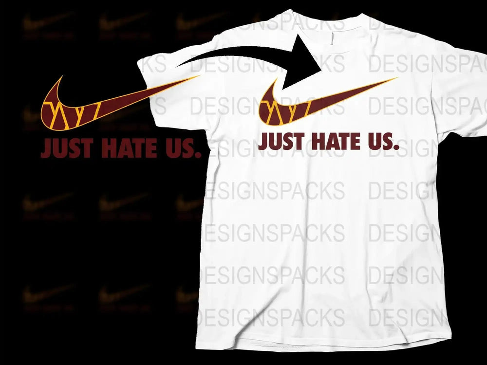 Swoosh Just Hate Washington Commanders Png Digital Download
