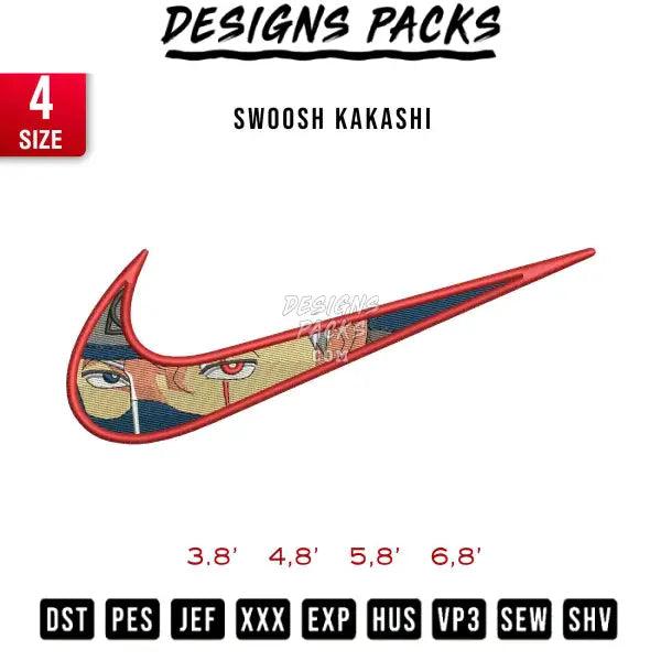 Swoosh Kakashi Embroidery Design 