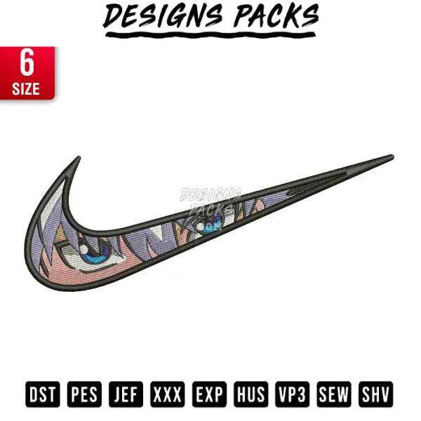 Swoosh Killua Embroidery Design 4x4, 6x6, 5x7, 6x10, 7x11, 9x9