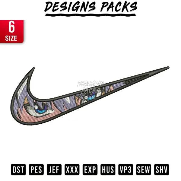 Swoosh Killua Embroidery Design 4x4, 6x6, 5x7, 6x10, 7x11, 9x9
