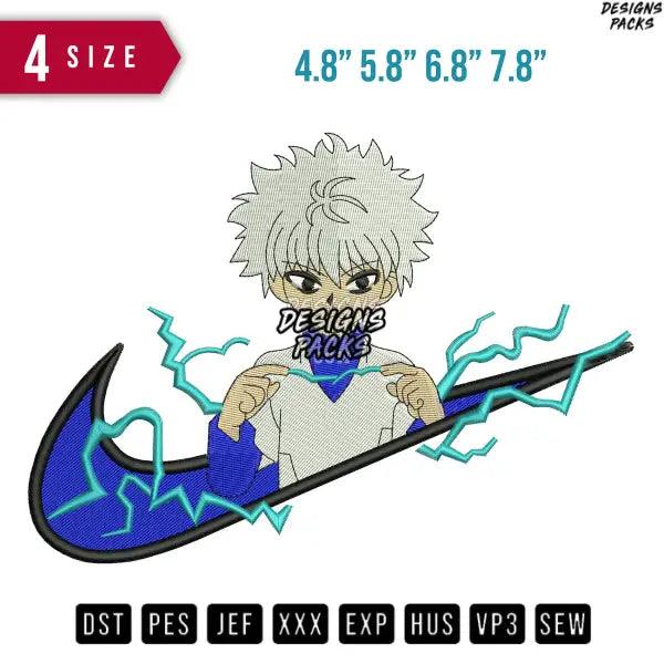 Swoosh Killua Light Embroidery Design